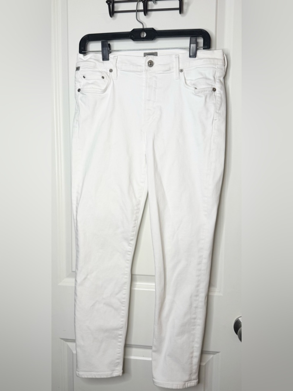 Citizens of Humanity White Skinny Jeans Womens 32 Stretch Crop Ankle USA